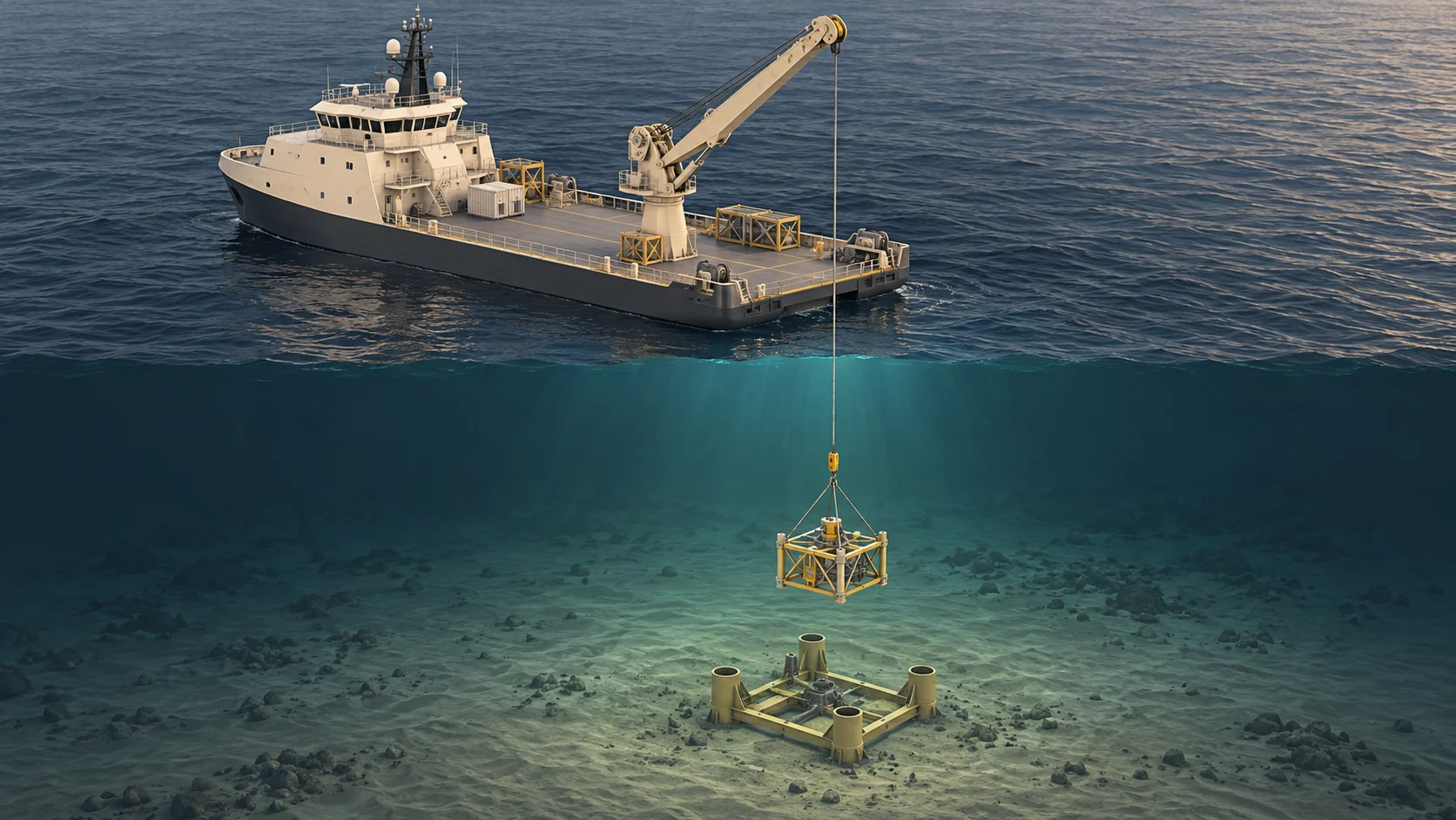 Concept illustration of a marine installation